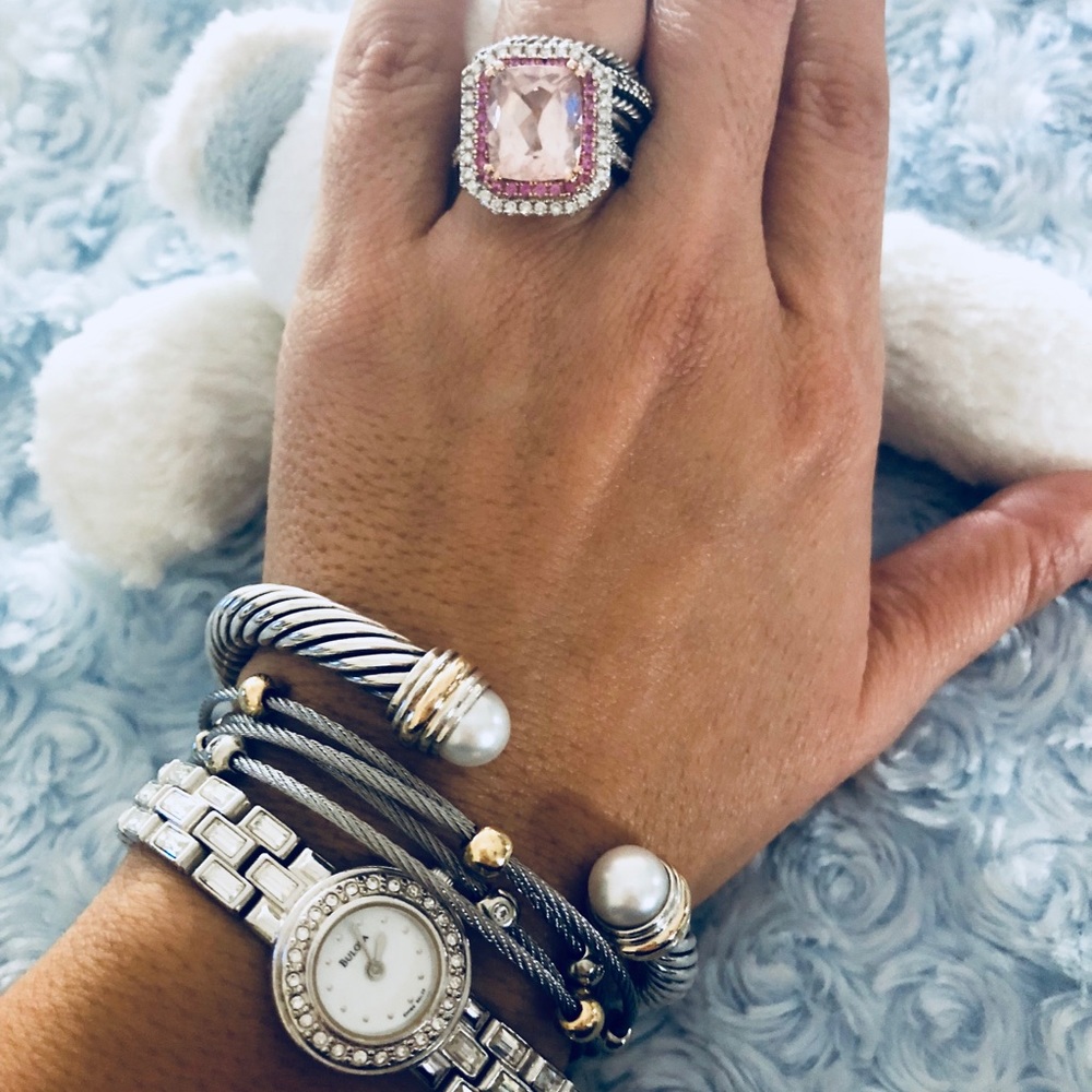 Bulova crystals & cabochon sapphire  watch